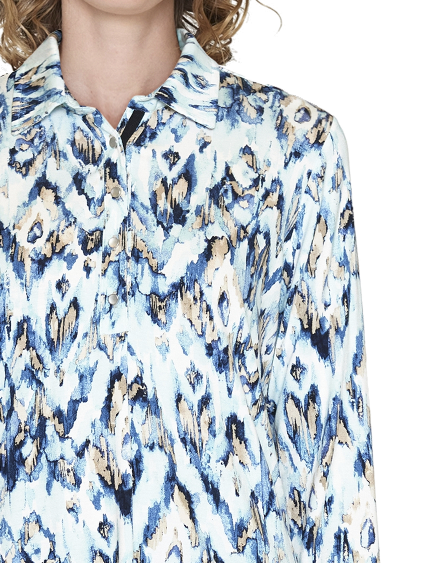 Brandtex poloblouse lange mouwen