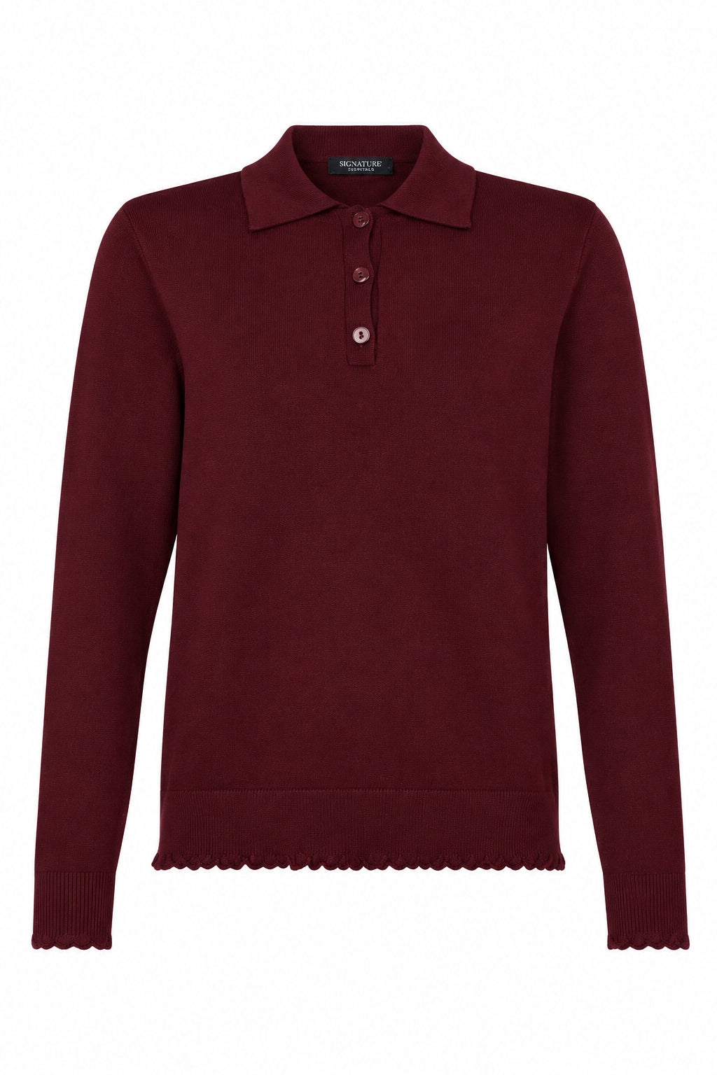 Signature polopull lange mouwen