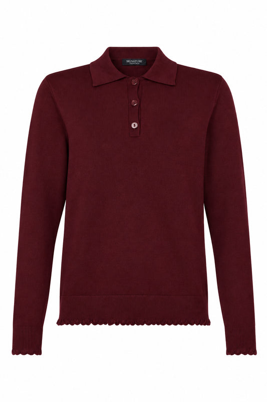 Signature polopull lange mouwen