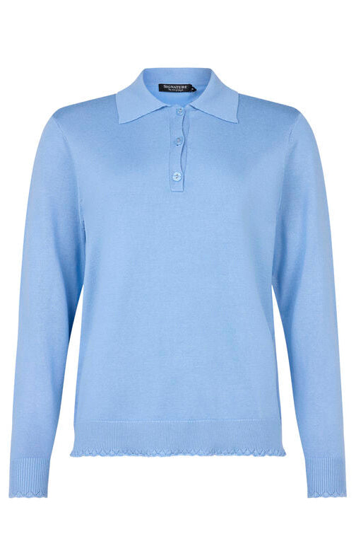 Signature polopull lange mouwen